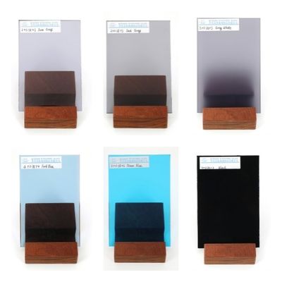 Προσαρμοσμένο Euro Grey Blue Coloured Laminated Glass Ανθεκτικό σε καιρικές συνθήκες 6.38mm πάχος